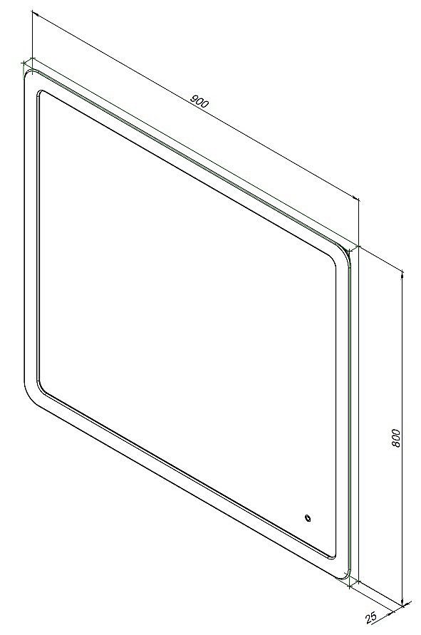 Зеркало Aquanet Ирис 90 в ванную от интернет-магазине сантехники Sanbest