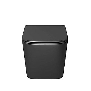 Унитаз подвесной Grossman GR-4404BMSQ черный матовый, безободковый, с крышкой микролифт, слив торнадо купить в интернет-магазине Sanbest