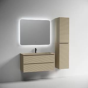 Тумба с раковиной Sancos FOLK FL100CP/CN7013MC 100 капучино для ванной в интернет-магазине Sanbest