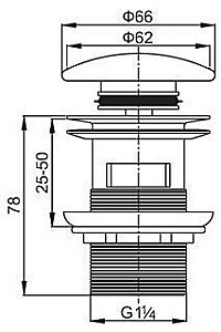 Донный клапан Cezares Articoli Vari CZR-SAT7-Bi купить в интернет-магазине сантехники Sanbest