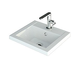 Тумба с раковиной напольная Grossman Виста 40 правая, белый глянец для ванной в интернет-магазине Sanbest