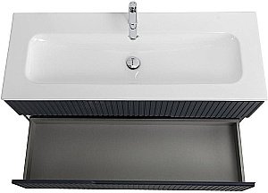 Тумба с раковиной Cezares DUET-N 120 DUET-N-1200-2C-SO-GR-P графит для ванной в интернет-магазине Sanbest