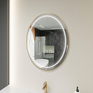 Зеркало Caprigo КОНТУР М-379S-033.000.00.20 70 золото в ванную от интернет-магазине сантехники Sanbest