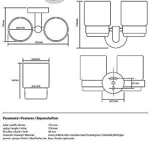 Двойной держатель со стаканами Bemeta Neo 104210025 хром купить в интернет-магазине сантехники Sanbest