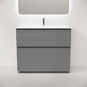 Тумба с раковиной Sancos FOLK Floor FL100FES/CN7013 100 Ergraut soft для ванной в интернет-магазине Sanbest