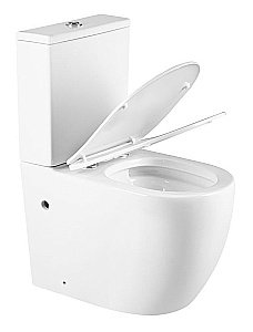 Унитаз-компакт Vincea Evo VT2-34 безободковый, с бачком, с крышкой микролифт, белый купить в интернет-магазине Sanbest