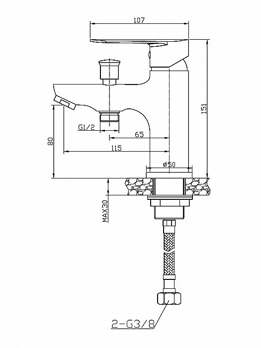 Смеситель на борт ванны Agger Splendid A0902500 купить в интернет-магазине сантехники Sanbest