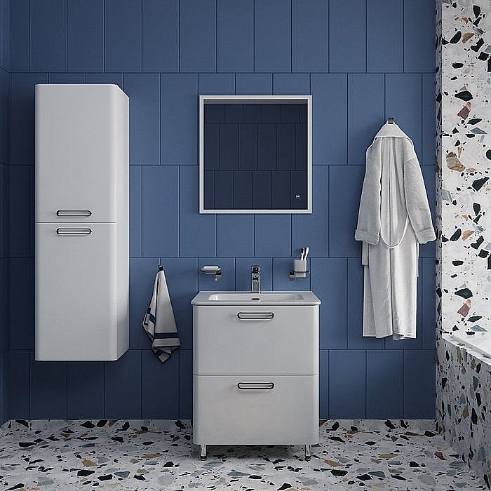 Тумба с раковиной Iddis Brick BRI60WFi95K 60 белая для ванной в интернет-магазине Sanbest