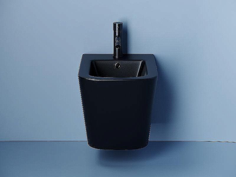 Биде подвесное Ceramica Nova Union CN4010MB черное матовое купить в интернет-магазине Sanbest