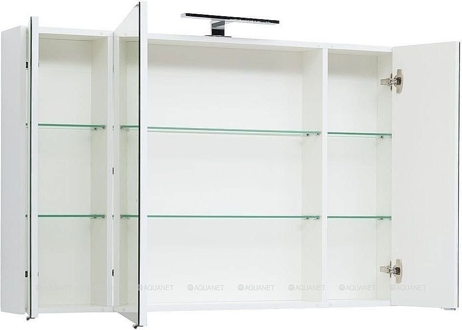 Зеркальный шкаф Aquanet Остин 120 белый купить в интернет-магазине сантехники Sanbest