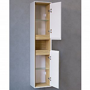 Пенал Jorno Glass 150 для ванной в интернет-магазине сантехники Sanbest