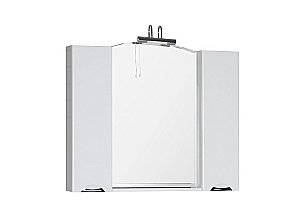 Зеркало со шкафом Aquanet Асти 105 белое в ванную от интернет-магазине сантехники Sanbest