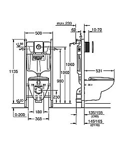 Унитаз подвесной Grohe QuickFix Bau Ceramic 39415000 альпин-белый, с крышкой микролифт, с инсталляцией, безободковый купить в интернет-магазине Sanbest