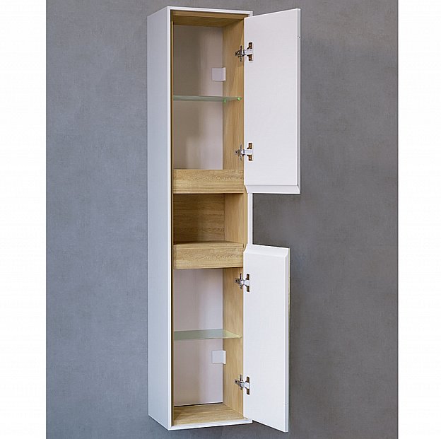 Пенал Jorno Glass 150 для ванной в интернет-магазине сантехники Sanbest