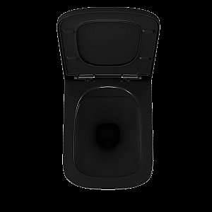 Унитаз подвесной D&K Berlin DT1436025 черный матовый, безободковый, с крышкой микролифт купить в интернет-магазине Sanbest