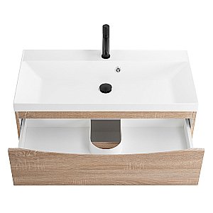 Тумба с раковиной Belbagno MARINO 80 2C-SO/BB800/450-LV-MR-AST Rovere Bianco для ванной в интернет-магазине Sanbest