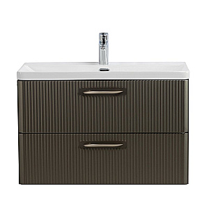 Тумба с раковиной Belbagno DUE 80 DUE-800-2C-SO-GM-P-FH+BB-8076-3-80 ручки в комплекте, оружейная сталь для ванной в интернет-магазине Sanbest