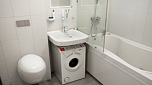 Раковина на стиральную машину Кувшинка Юни 60 белая купить в интернет-магазине Sanbest