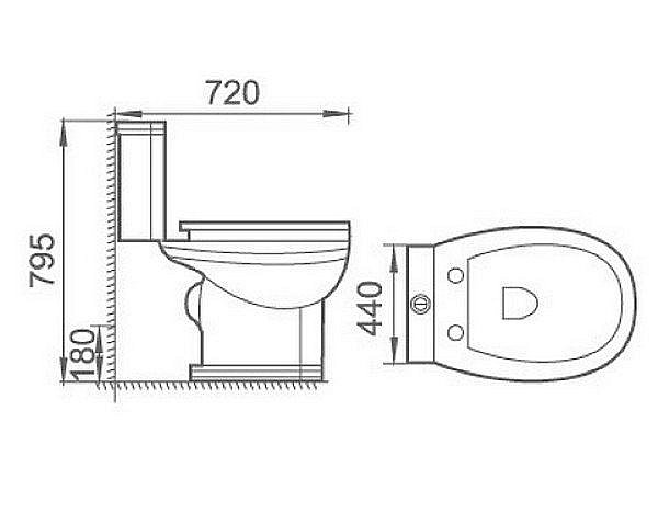Унитаз Boheme Vogue 941-CH с узором хром, с бачком купить в интернет-магазине Sanbest