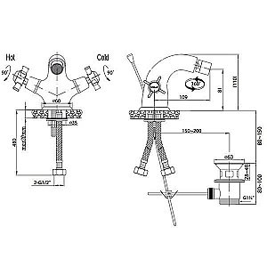 Смеситель для биде Cezares LORD-BS1-03/24 золото купить в интернет-магазине сантехники Sanbest