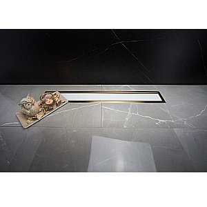 Душевой трап Pestan Confluo Premium Line White Glass Gold 750 купить в интернет-магазине Sanbest