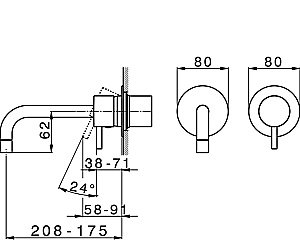 Смеситель для раковины Cisal LESS NEW LN00551621 купить в интернет-магазине сантехники Sanbest