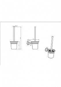 Ершик для унитаза CeramaLux Biatrichi 73013-1 черный матовый купить в интернет-магазине сантехники Sanbest