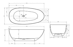 Ванна карбоновая ABBER Karbon AK9011-1.7 170х80 черная купить в интернет-магазине Sanbest