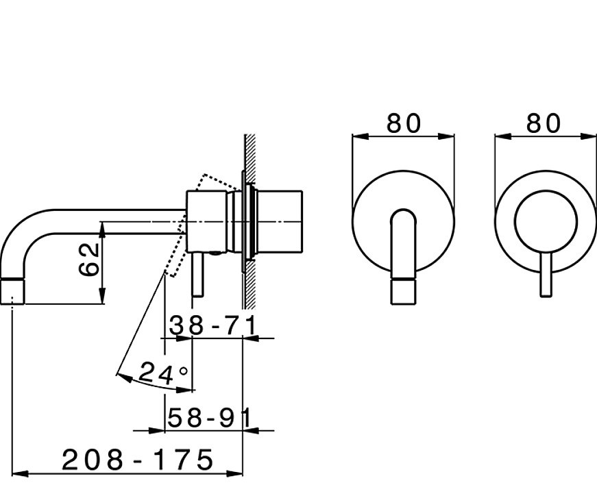 Смеситель для раковины Cisal LESS NEW LN00551621 купить в интернет-магазине сантехники Sanbest