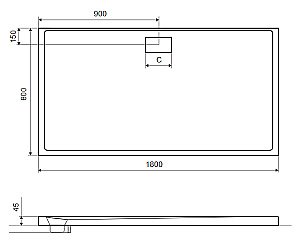 Душевой поддон Excellent ZERO 100x100 купить в интернет-магазине Sanbest