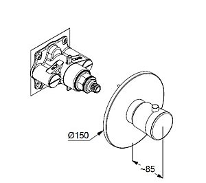 Смеситель для душа Kludi Balance 527390575 хром купить в интернет-магазине сантехники Sanbest