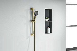 Душевой гарнитур Aquatek Лугано AQ2022BG золото шлифованное купить в интернет-магазине сантехники Sanbest