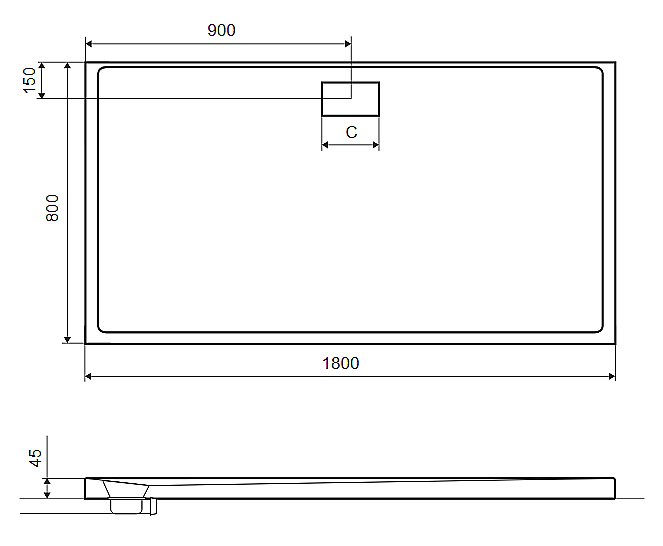 Душевой поддон Excellent ZERO 100x100 купить в интернет-магазине Sanbest