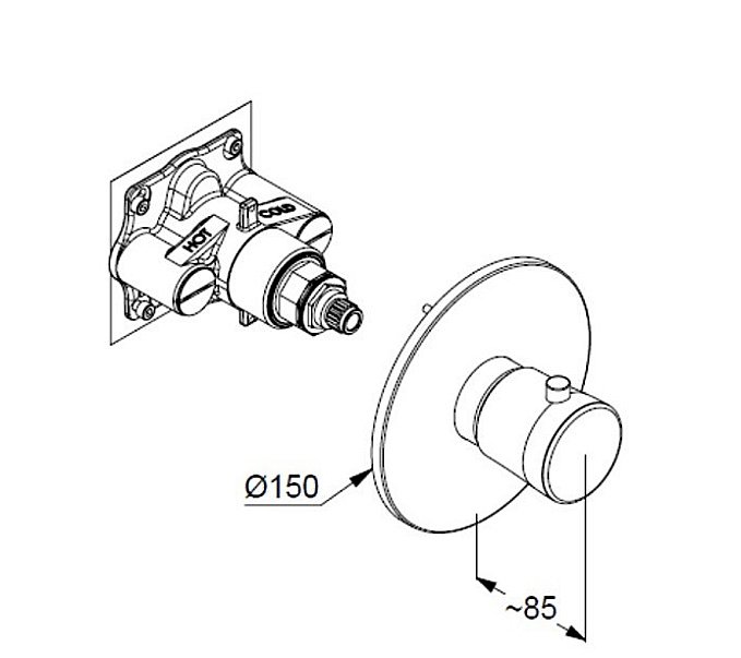 Смеситель для душа Kludi Balance 527390575 хром купить в интернет-магазине сантехники Sanbest