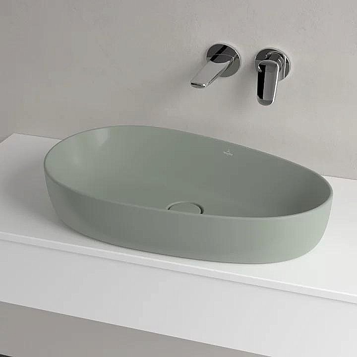 Раковина накладная Villeroy&Boch Antao 65 4A7465R8 утренняя зелень купить в интернет-магазине Sanbest