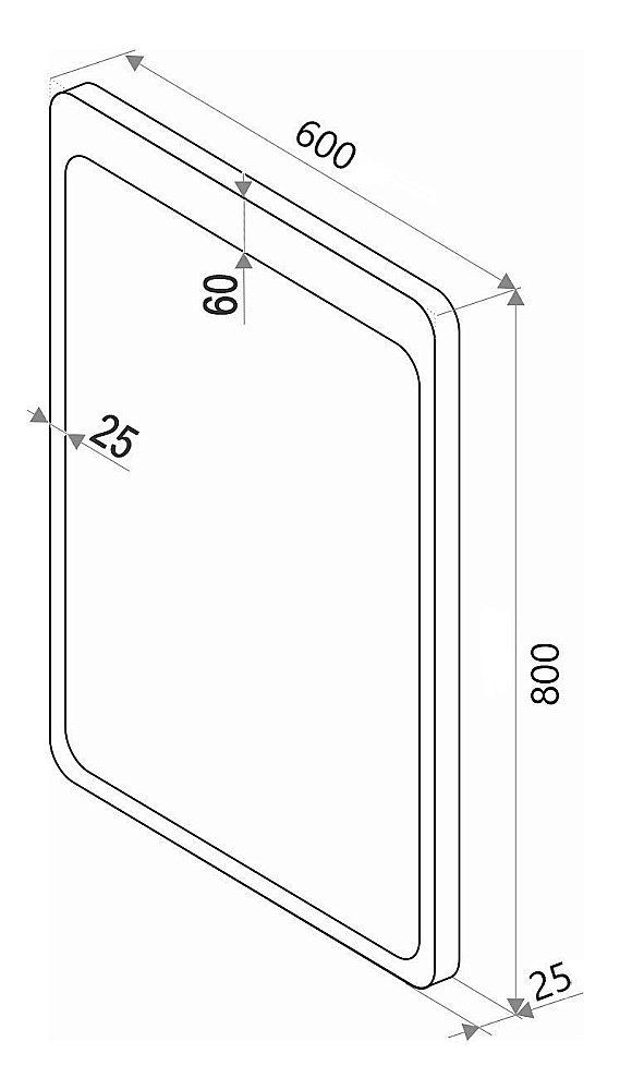 Зеркало Континент Lacio ЗЛП509 60x80 в ванную от интернет-магазине сантехники Sanbest