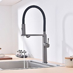 Смеситель для кухни Vincea VKF-119GM вороненая сталь купить в интернет-магазине сантехники Sanbest