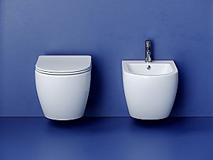 Унитаз подвесной Ceramica Nova Metropol CN4002T белый, с крышкой микролифт, безободковый, слив-торнадо купить в интернет-магазине Sanbest