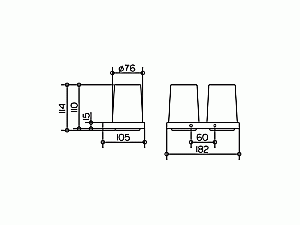 Стакан двойной с держателем KEUCO Edition 11 купить в интернет-магазине сантехники Sanbest