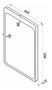 Зеркало Континент Lacio ЗЛП509 60x80 в ванную от интернет-магазине сантехники Sanbest