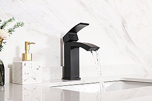 Смеситель для раковины GID Victoria L120BMK черный матовый купить в интернет-магазине сантехники Sanbest