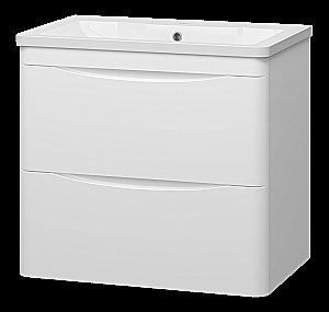 Тумба с раковиной Misty Атлантик - 70 П-Атл-01070-011П2Я белая для ванной в интернет-магазине Sanbest