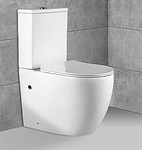 Унитаз-компакт Vincea Evo VT2-34 безободковый, с бачком, с крышкой микролифт, белый купить в интернет-магазине Sanbest