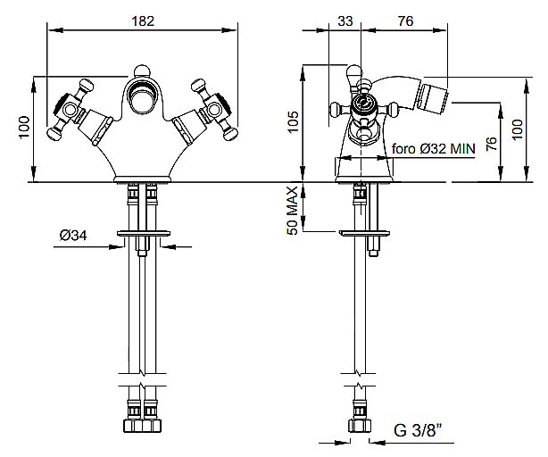 Смеситель для биде Migliore Lady ML.LAD-944 золото купить в интернет-магазине сантехники Sanbest