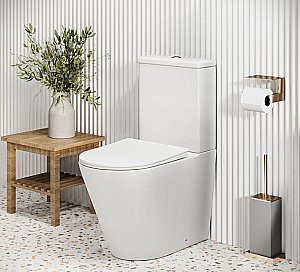 Унитаз Grossman Color GR-4480MS безободковый, с крышкой микролифт, с бачком, белый матовый купить в интернет-магазине Sanbest