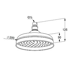 Верхний душ Kludi 1926 2751005 хром купить в интернет-магазине сантехники Sanbest