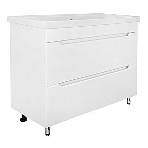 Тумба с раковиной Loranto Палермо CS00096752 100/2Н белая для ванной в интернет-магазине Sanbest