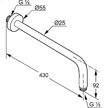 Держатель верхнего душа Kludi A-QA6651439-00 черный купить в интернет-магазине сантехники Sanbest