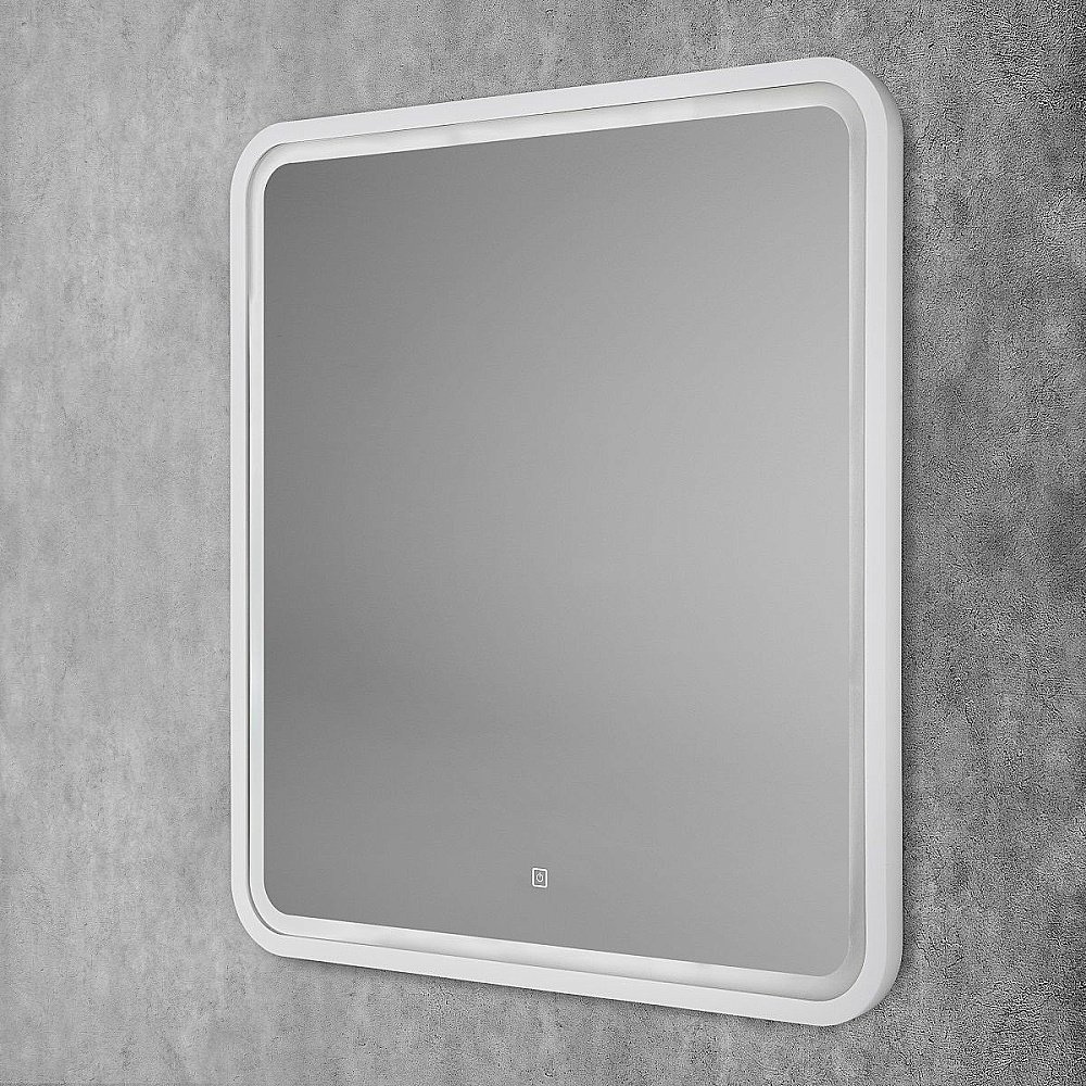 Зеркало Art&Max GENOVA AM-Gen-800-800-DS-F-White в ванную от интернет-магазине сантехники Sanbest