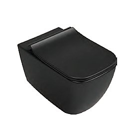 Унитаз подвесной Isvea VEA Cubo 10VA02001SV-2N черный матовый, безободковый купить в интернет-магазине Sanbest